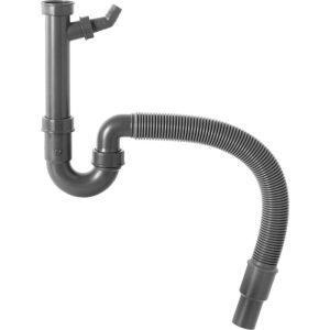 Cornat Spültisch-Röhren-Geruchverschluss aus recyceltem Kunststoff mit Ablaufanschluss flexibel Durchmesser 40-50 mm