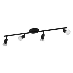Eglo LED-Spotserie Buzz 4 Spots schwarz Eglo LED-Spotserie Buzz 4 Spots schwarz
