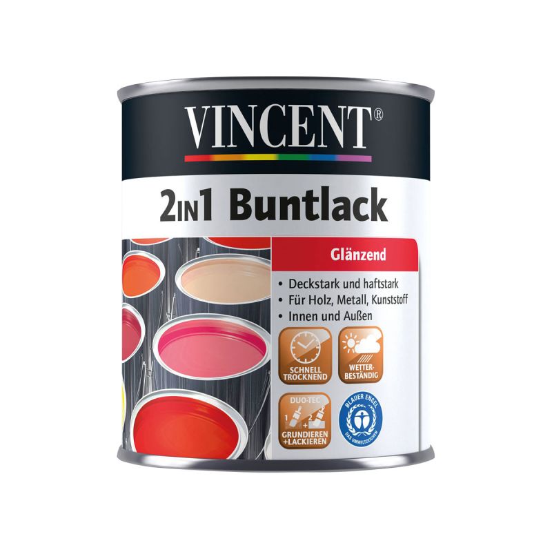 Vincent 2in1 Buntlack feuerrot glänzend 750 ml