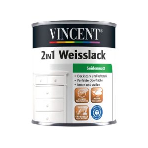 Vincent 2in1 Weißlack seidenmatt 2,5 L