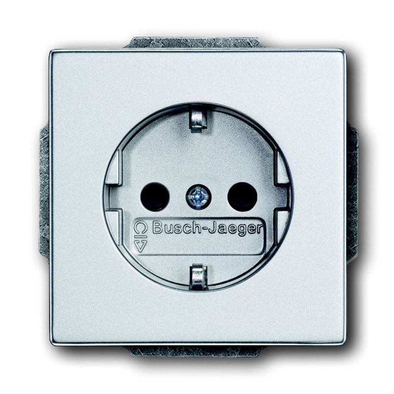 Busch-Jaeger SCHUKO-Steckdose future linear silberfarben