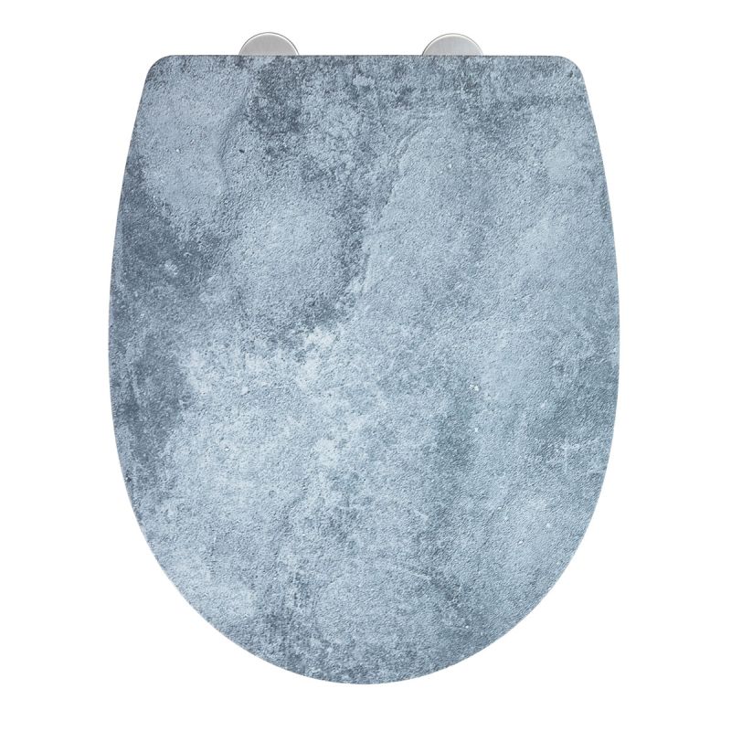 Wenko WC-Sitz Cement mit Relief
