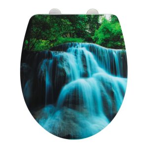 Wenko Premium WC-Sitz Waterfall antibakteriell mit Absenkautomatik Wenko Premium WC-Sitz Waterfall antibakteriell mit Absenkautomatik