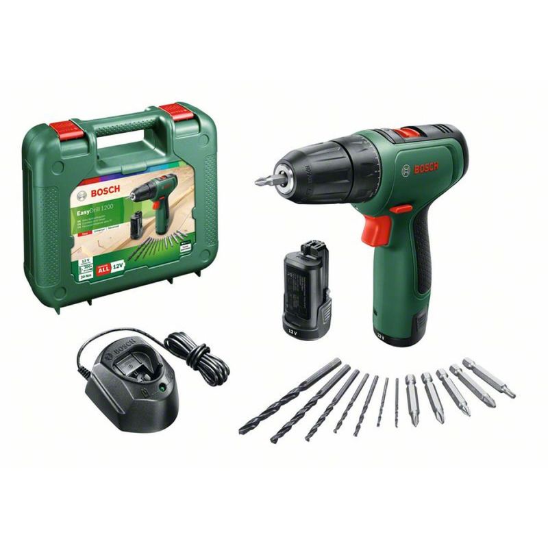 Bosch  Akku-Bohrschrauber-Set EasyDrill 1200 2 Akkus 5-teilig