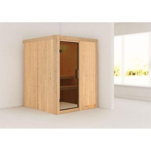 Karibu Sauna Norin Fronteinstieg ohne Zubehör moderne Tür