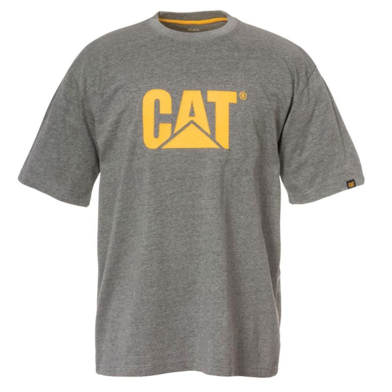 CAT T-Shirt Logo grau Größe XXL