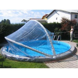 Überdachung Cabrio Dome für Durchmesser 500 cm schmaler Handlauf Überdachung Cabrio Dome für Durchmesser 500 cm schmaler Handlauf