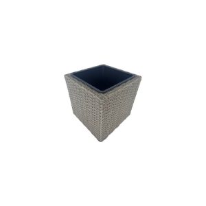 Haveson Pflanzgefäß LOTUS CUBE 28 x 28 cm Polyrattan beige-braun Haveson Pflanzgefäß LOTUS CUBE 28 x 28 cm Polyrattan beige-braun
