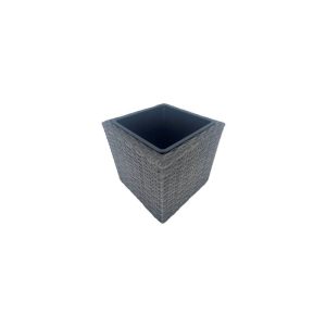 Haveson Pflanzgefäß LOTUS CUBE 28 x 28 cm Polyrattan dunkelgrau Haveson Pflanzgefäß LOTUS CUBE 28 x 28 cm Polyrattan dunkelgrau