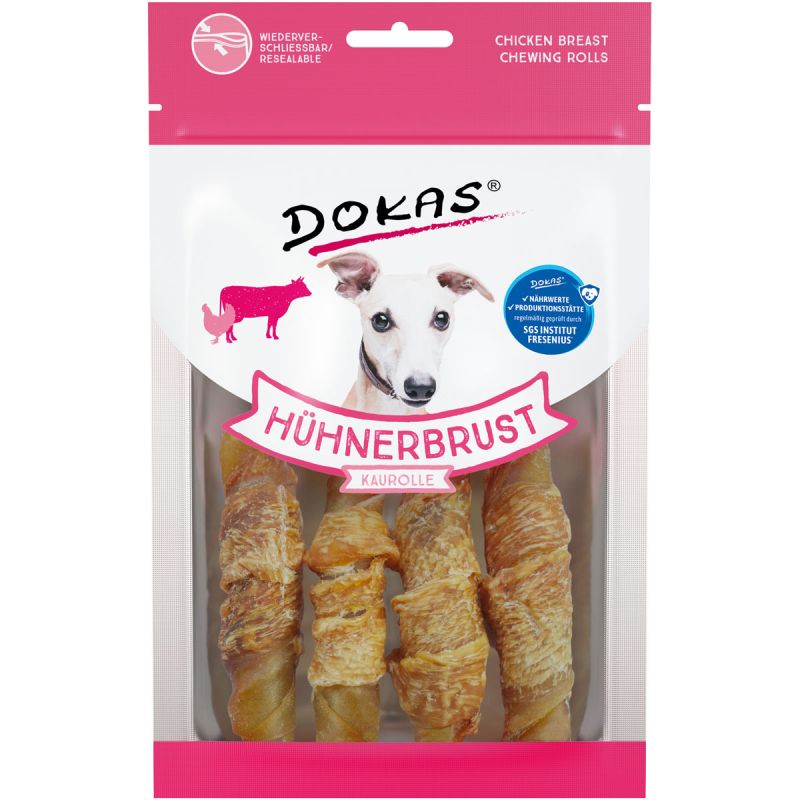 Dokas Snack Hühnerbrust Kaurolle 90g