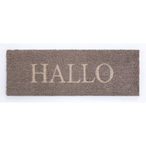 Kokosmatte Hallo 26 x 75 cm schlamm Kokosmatte Hallo 26 x 75 cm schlamm