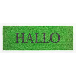 Kokosmatte Hallo 26 x 75 cm grün Kokosmatte Hallo 26 x 75 cm grün