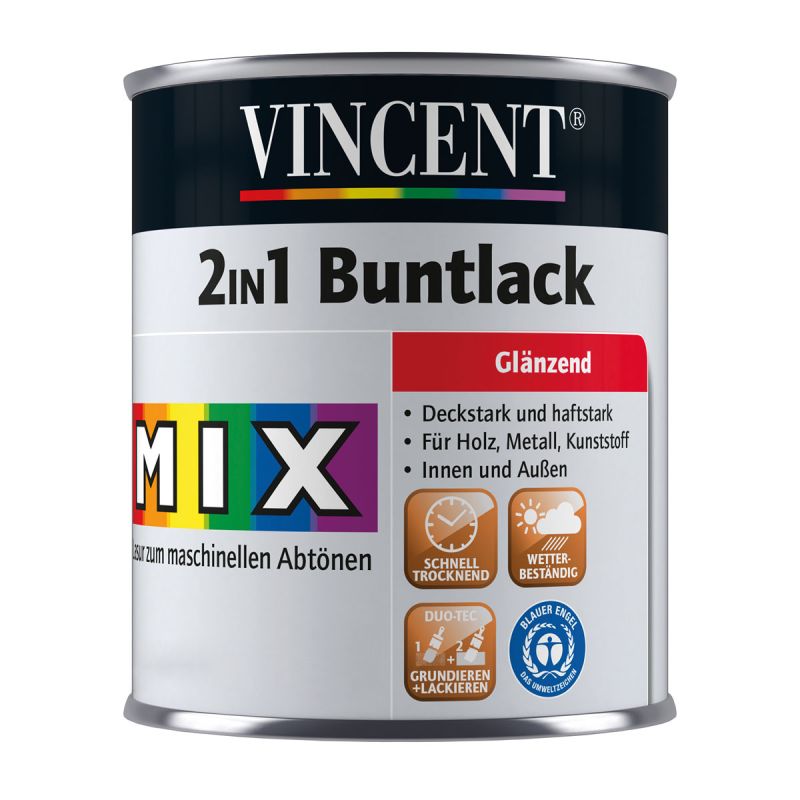 Vincent  Lack2in1 Buntlack MIX IT! glänzend 0,75 l