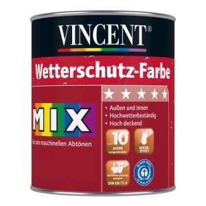 Vincent Holzschutz Wetterschutzfarbe Mix It seidenmatt 0,75 l Vincent Holzschutz Wetterschutzfarbe Mix It seidenmatt 0,75 l