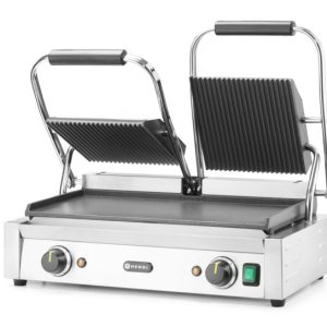 HENDI Doppel-Kontaktgrill oben gerillt/unten glatt, Breite 570mm HENDI Doppel-Kontaktgrill oben gerillt/unten glatt, Breite 570mm