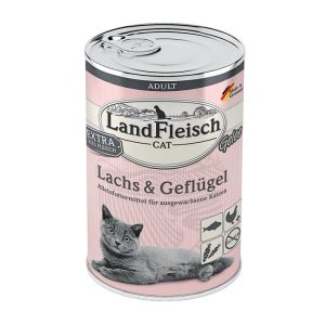 Landfleisch Cat Katzenfutter Gelee mit Lachs und Geflügel 400 g Landfleisch Cat Katzenfutter Gelee mit Lachs und Geflügel 400 g