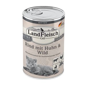Landfleisch Cat Katzenfutter Pastete Rind mit Huhn und Wild 400 g Landfleisch Cat Katzenfutter Pastete Rind mit Huhn und Wild 400 g