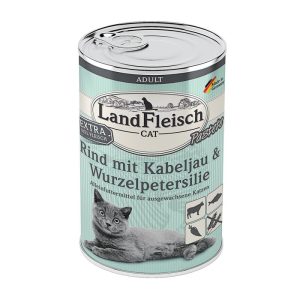 Landfleisch Cat Katzenfutter Pastete Rind mit Kabeljau und Wurzelpetersilie 400 g Landfleisch Cat Katzenfutter Pastete Rind mit Kabeljau und Wurzelpetersilie 400 g
