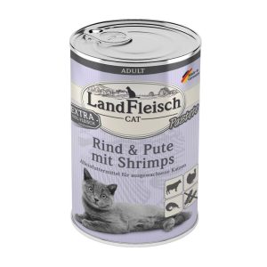 Landfleisch Cat Adult Pastete Rind+Pute+Shrimp400g Landfleisch Cat Adult Pastete Rind+Pute+Shrimp400g