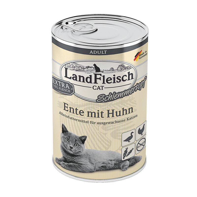 Landfleisch Cat Adult Topf Ente+Huhn 400g