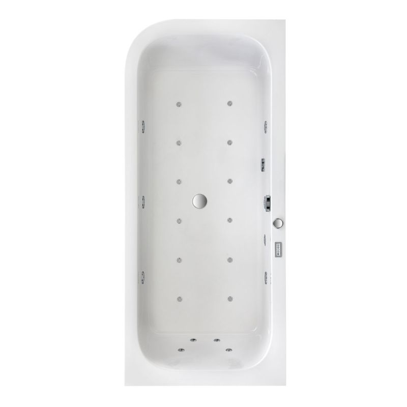 Ottofond Whirlpool-Komplettset Spirit 180 x 80 cm Ausführung links mit Wassereinlauf