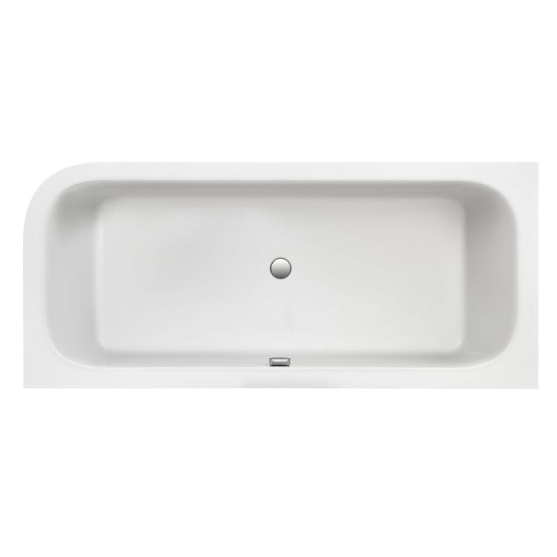 Ottofond Badewanne Spirit 180 x 80 cm Ausführung rechts Ablaufgarnitur mit Wassereinlauf