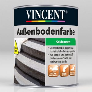 Vincent Außenbodenfarbe betongrau 750 ml Vincent Außenbodenfarbe betongrau 750 ml
