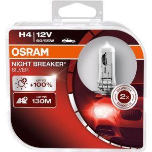 Osram Auto Glühlampe H4 Night Breaker Silver 2er Set Osram Auto Glühlampe H4 Night Breaker Silver 2er Set