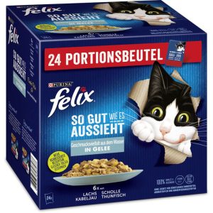 Felix So gut wie es aussieht Gelee vom Wasser 24 x 85g Portionsbeutel Felix So gut wie es aussieht Gelee vom Wasser 24 x 85g Portionsbeutel