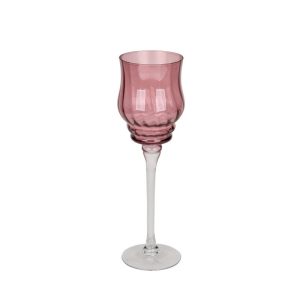 Glaskelch 11 x 35 cm rosa Glaskelch 11 x 35 cm rosa