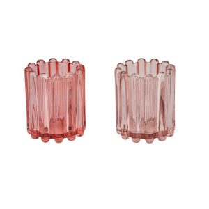 Glas-Windlicht 9 x 11 cm rosa-pink Glas-Windlicht 9 x 11 cm rosa-pink
