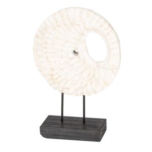 Holzdeko-Ornament 28 x 42 x 10 cm beige-schwarz Holzdeko-Ornament 28 x 42 x 10 cm beige-schwarz
