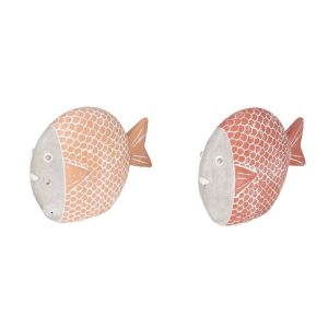 Zement-Fisch schmal 3 x 9,5 x 7 cm lachsfarben-braun Zement-Fisch schmal 3 x 9,5 x 7 cm lachsfarben-braun