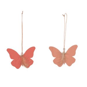 Holzhänger Schmetterling 22 x 13 cm hellrosa-dunkelrosa Holzhänger Schmetterling 22 x 13 cm hellrosa-dunkelrosa