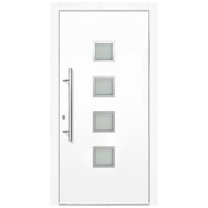 Kunststoff-Haustür Prestige KP08 DIN L weiß 100 x 210 cm Kunststoff-Haustür Prestige KP08 DIN L weiß 100 x 210 cm