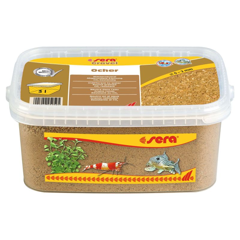 sera  Gravel Ocher Durchmesser 0 - 2 mm 3 l
