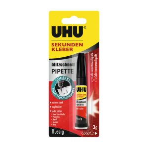 UHU Sekundenkleber „blitzschnell flüssig“, 3 g UHU Sekundenkleber „blitzschnell flüssig“, 3 g