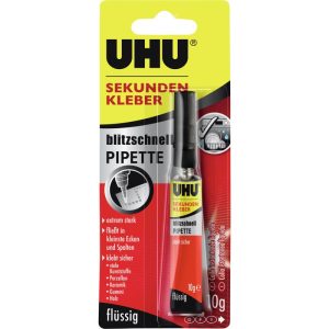 UHU Sekundenkleber „blitzschnell flüssig“, 10 g UHU Sekundenkleber „blitzschnell flüssig“, 10 g
