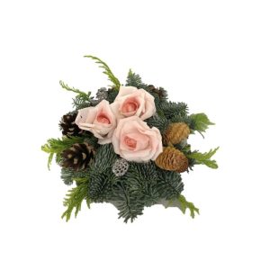 Plantiflor Grabgesteck auf Tonteller Durchmesser 20 cm Plantiflor Grabgesteck auf Tonteller Durchmesser 20 cm