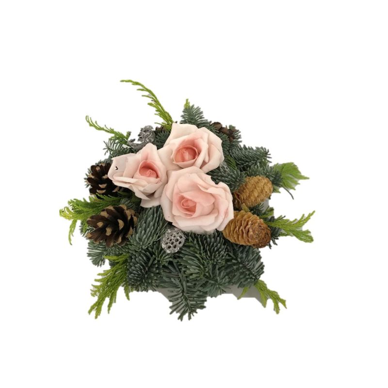 Plantiflor Grabgesteck auf Tonteller Durchmesser 20 cm