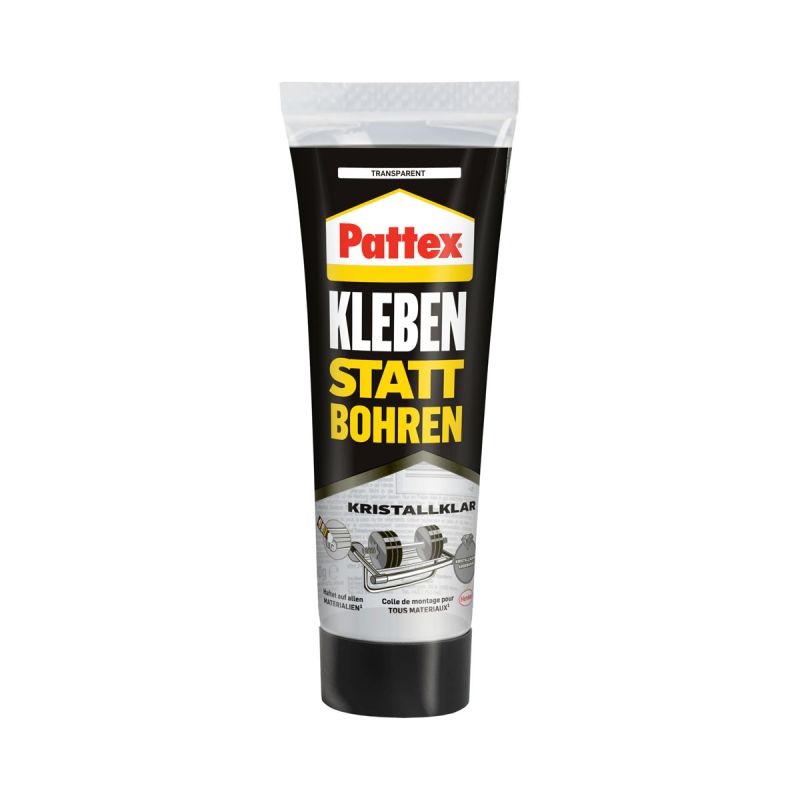 Pattex Montageklebstoff Kleben statt Bohren Kristallklar 90 g