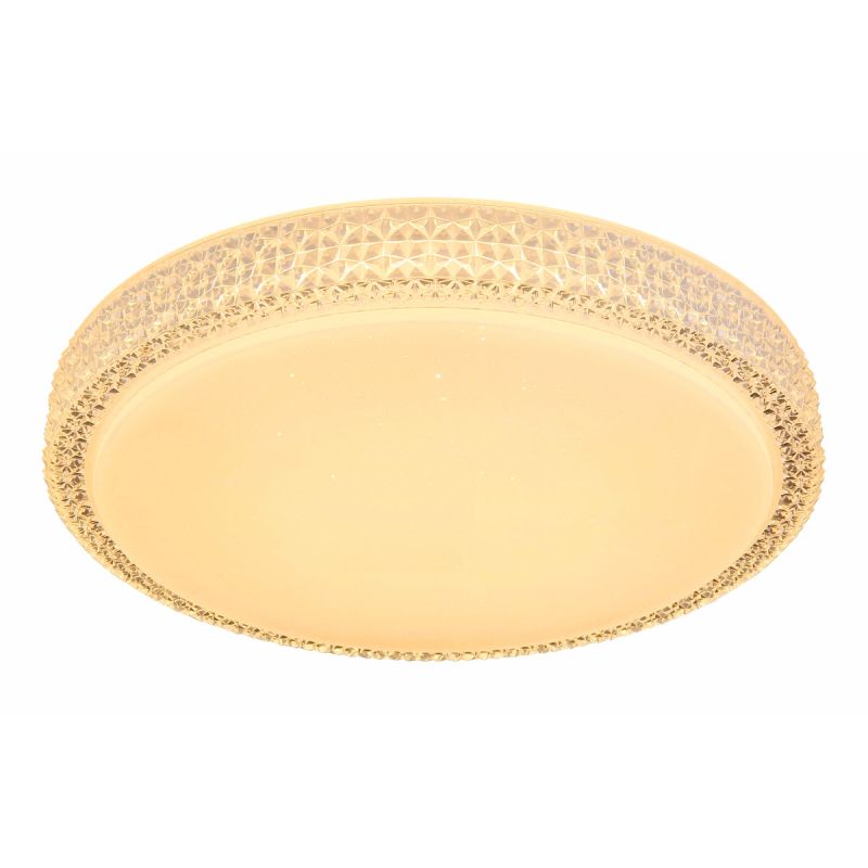 Flector LED-Deckenleuchte Clarice mit Kristallrand
