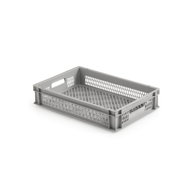 Aufbewahrungsbox vergittert 60 x 40 x 12 cm grau
