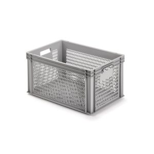 Aufbewahrungsbox vergittert 60 x 40 x 32 cm grau Aufbewahrungsbox vergittert 60 x 40 x 32 cm grau