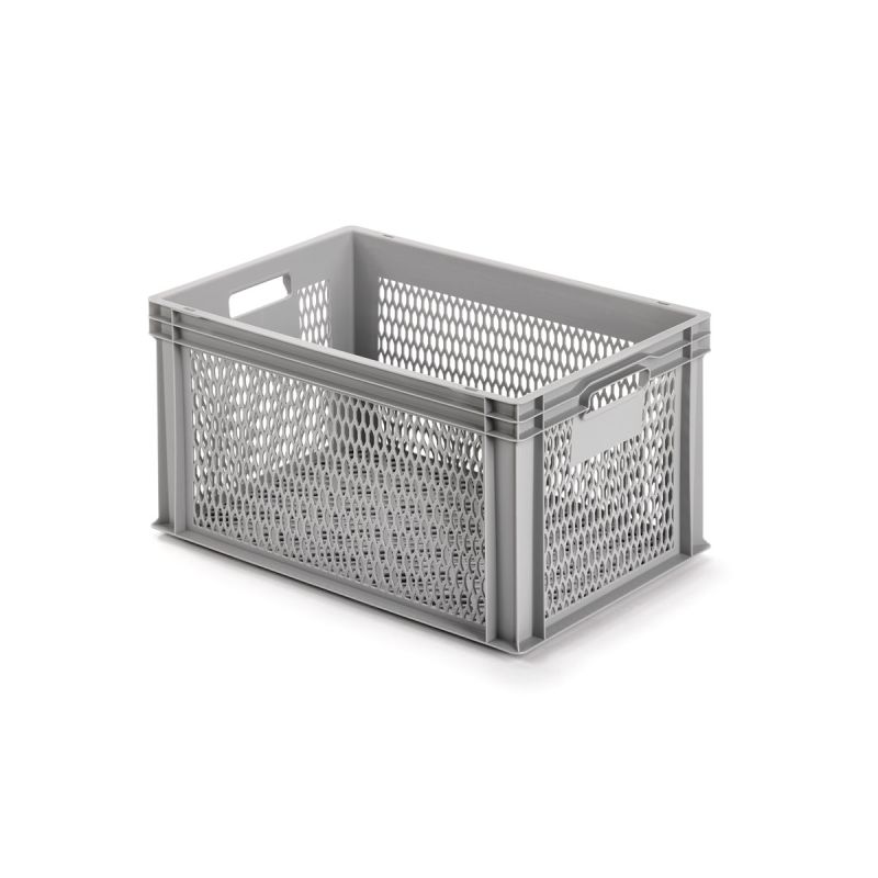 Aufbewahrungsbox vergittert 60 x 40 x 32 cm grau