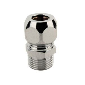 Kirchhoff MS Quetschverschraubung-Nippel Chrom 1/2"AG x 10 mmQ