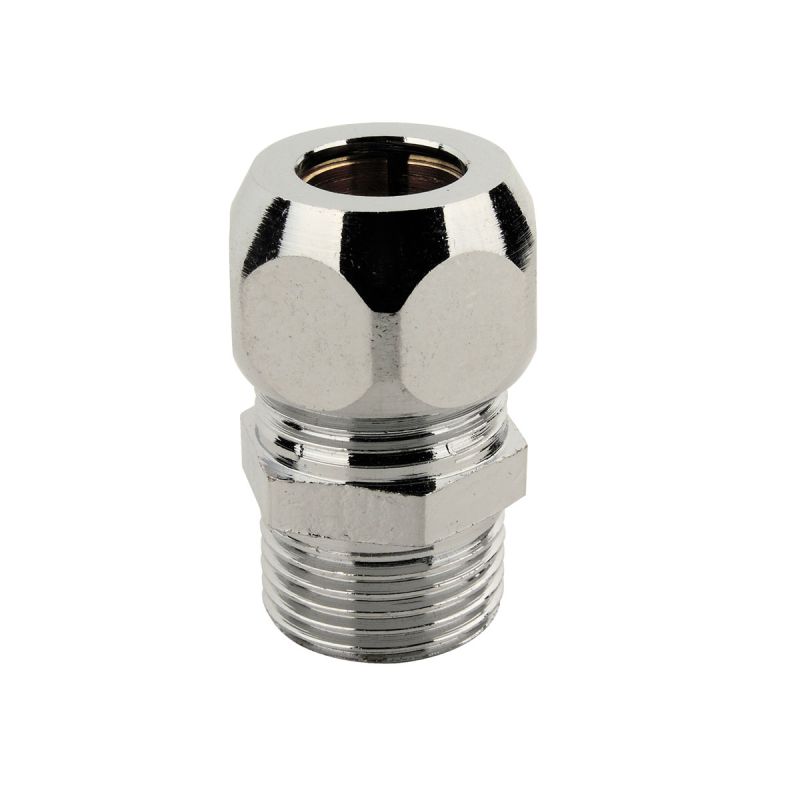 Kirchhoff MS Quetschverschraubung-Nippel Chrom 1/2"AG x 10 mmQ