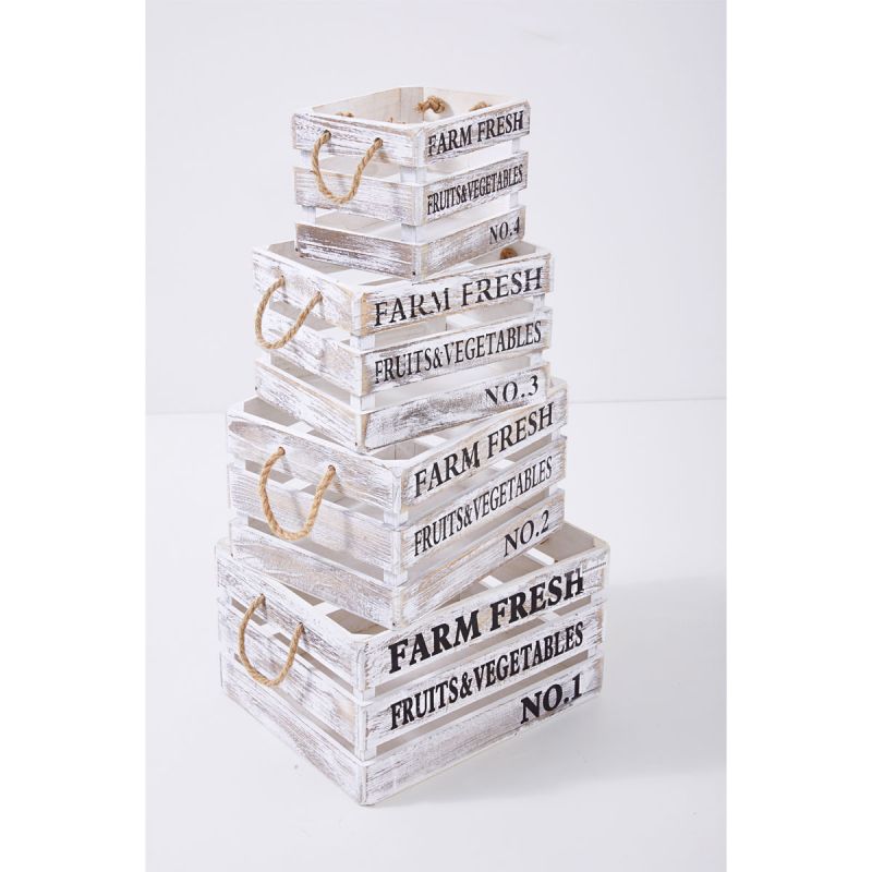 Vintage-Holzkiste Box L