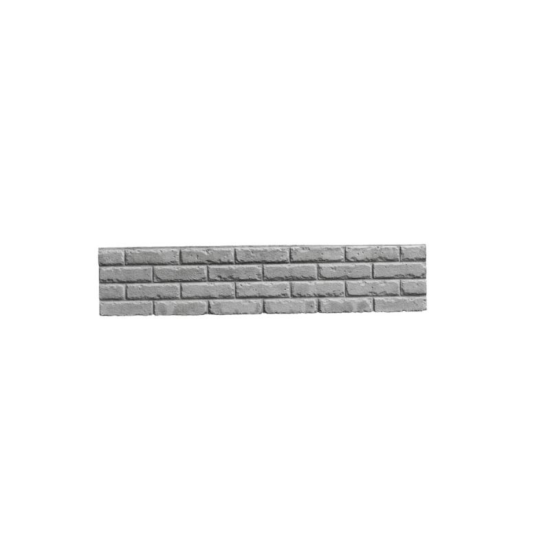Beton-Steckzaun Klassik Stein betongrau 144 x 30 cm