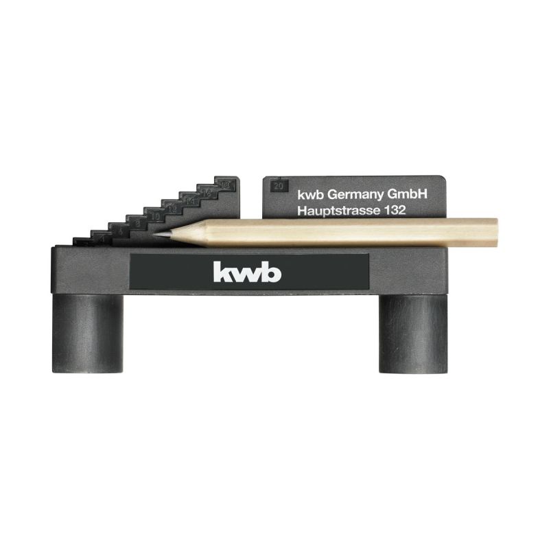 kwb  Mittenfinder mit Bleistift und metrischer Skala als Anzeichenhilfe von 1-20 mm